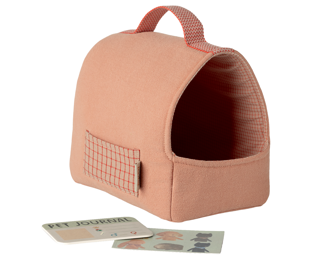 Maileg Pet Carrier - Coral at Bibelot Leek, UK Stockist