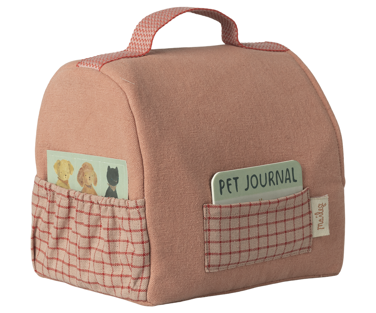 Maileg Pet Carrier - Coral at Bibelot Leek, UK Stockist