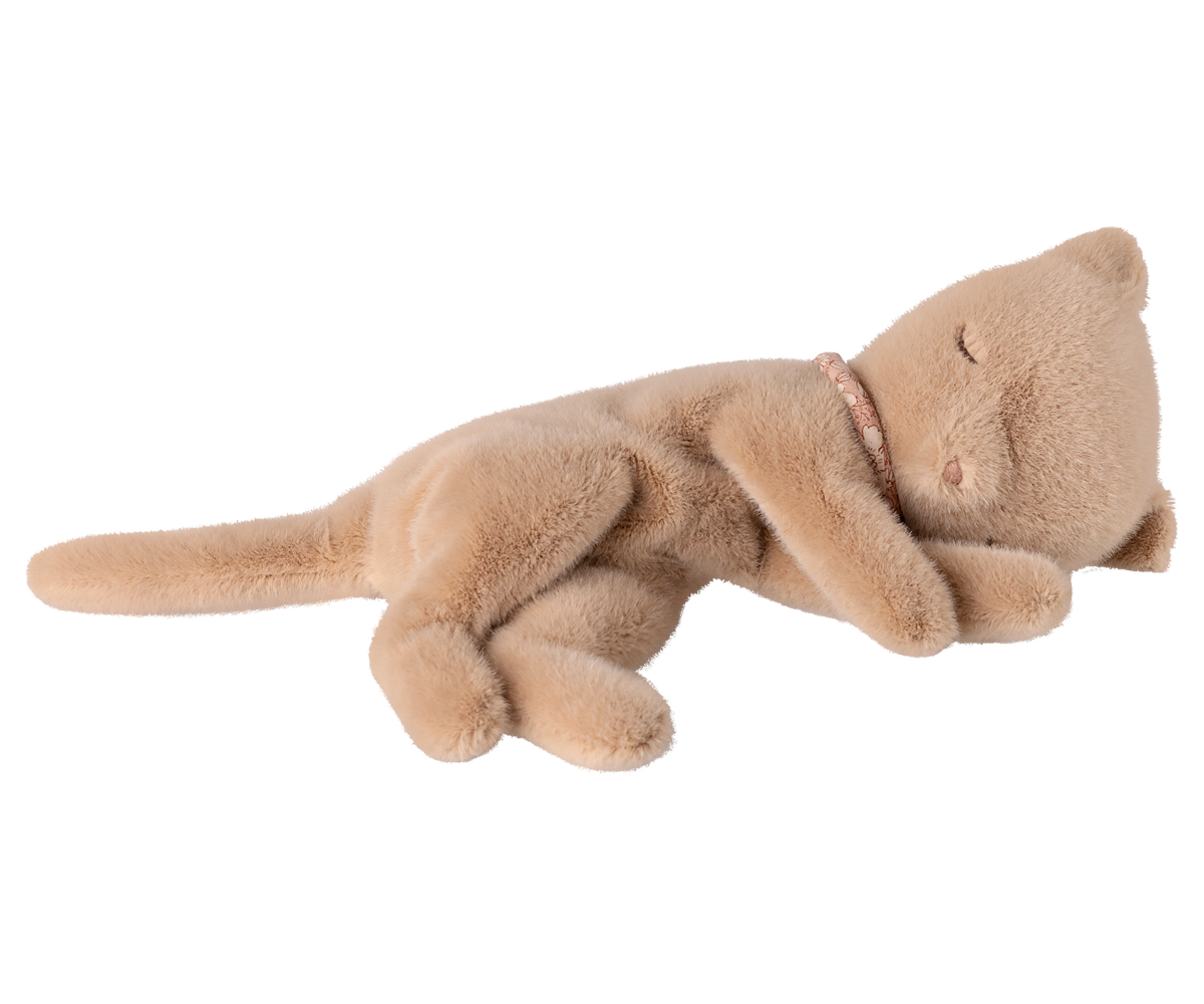 Maileg Sleeping Kitten Plush, Small - Cream Peach at Bibelot Leek, UK Stockist