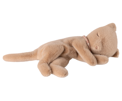 Maileg Sleeping Kitten Plush, Small - Cream Peach at Bibelot Leek, UK Stockist