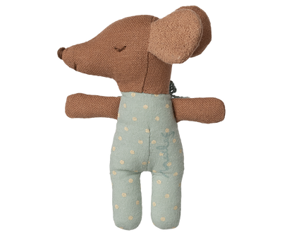 Maileg Sleepy Wakey Baby Mouse in Matchbox - Blue UK Stockist