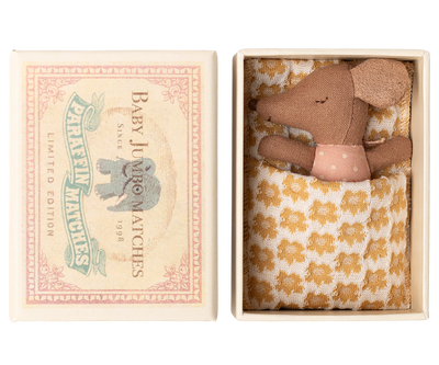 Maileg Sleepy Wakey Baby Mouse in Matchbox - Rose UK Stockist