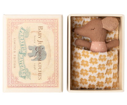 Maileg Sleepy Wakey Baby Mouse in Matchbox - Rose UK Stockist