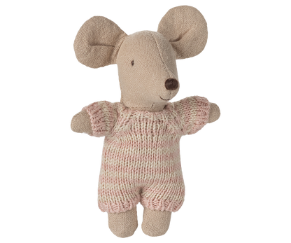 Maileg Baby Mouse in Carry Cot - Rose UK stockist