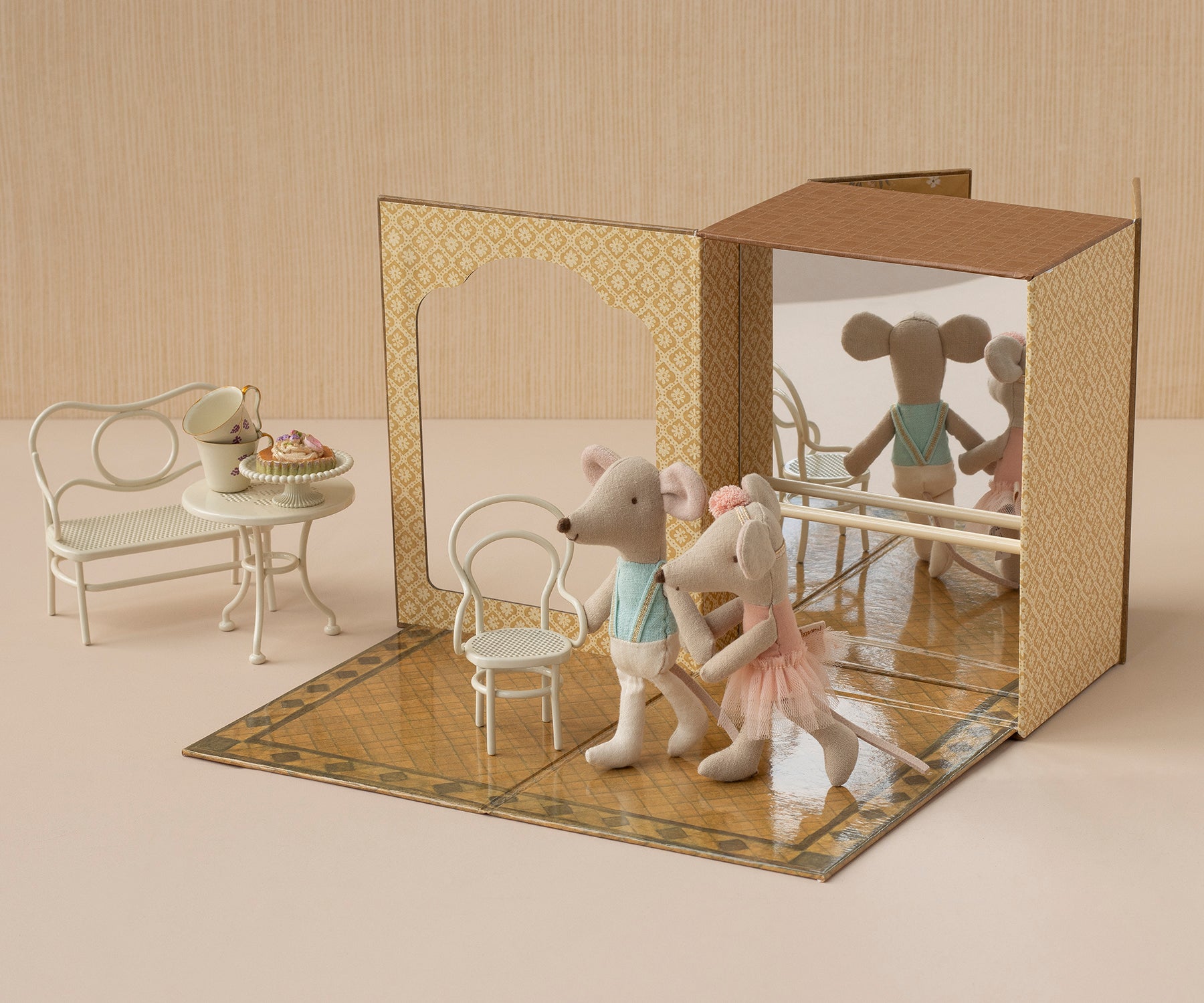 Maileg Ballet Mice in Dance Studio, Little Sister and Brother UK stockist
