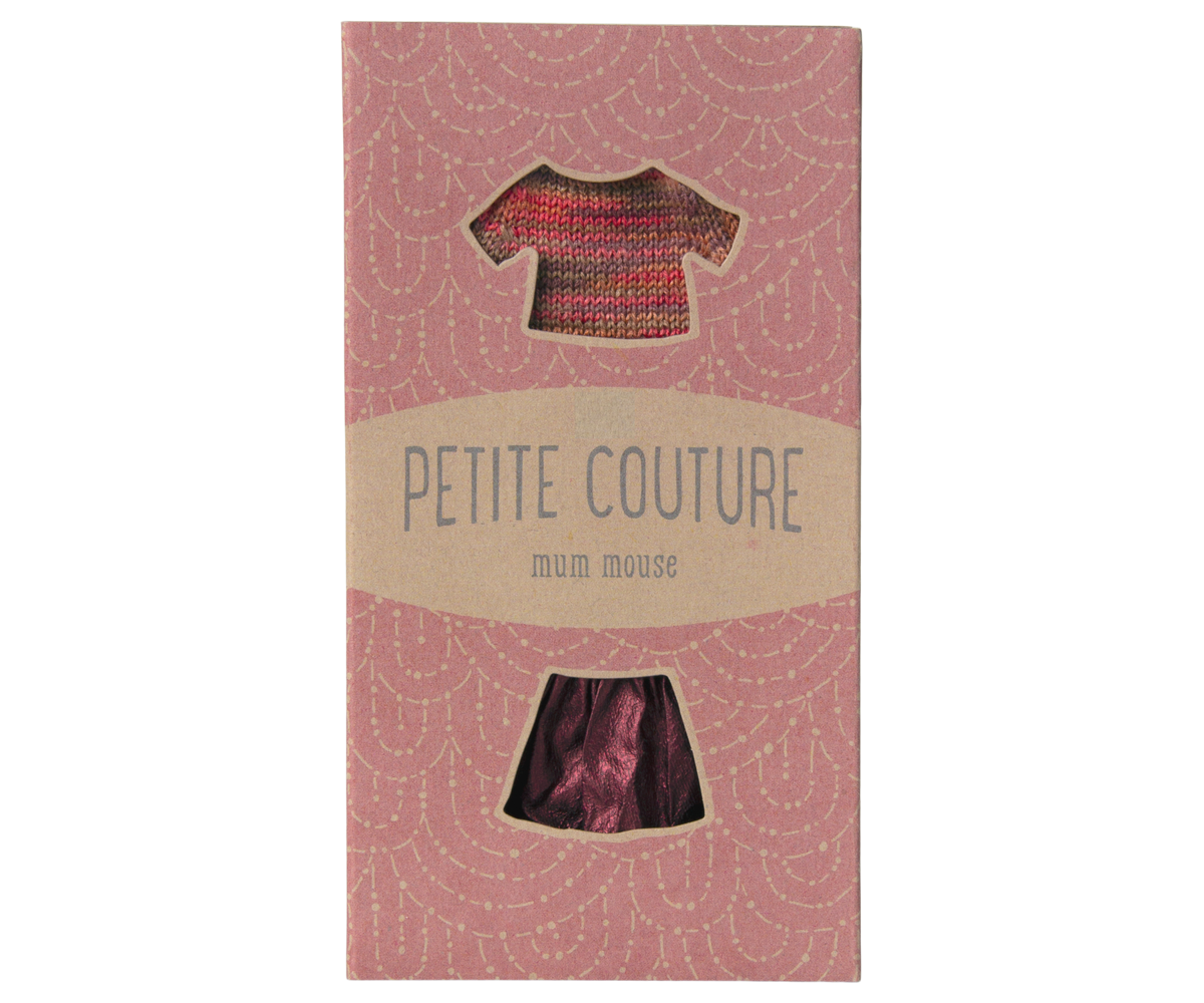 Maileg Skirt and Knitted Blouse, Mum Mouse