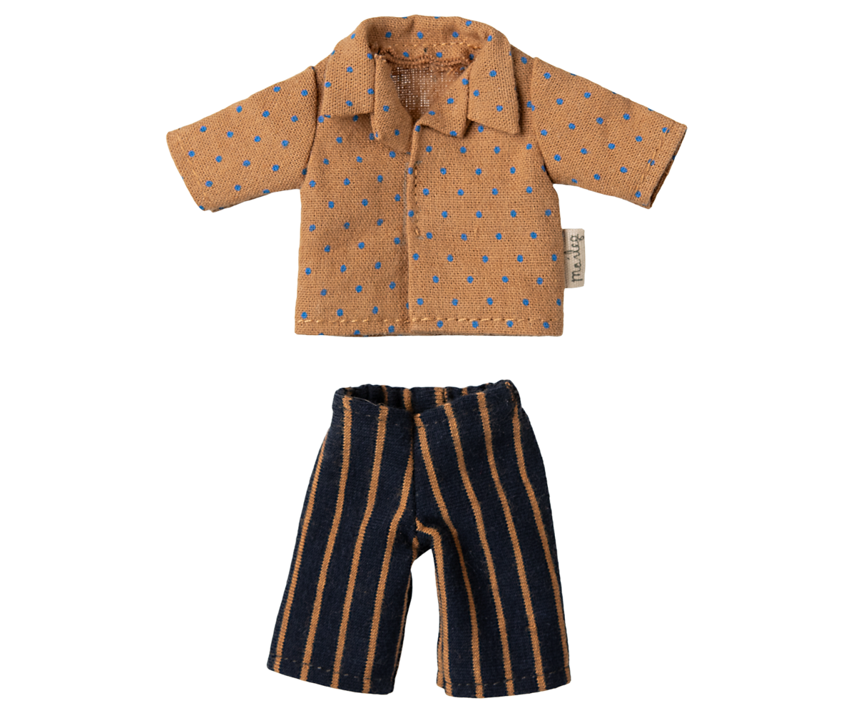 Maileg Shirt and Striped Pants, Dad Mouse at Bibelot Leek