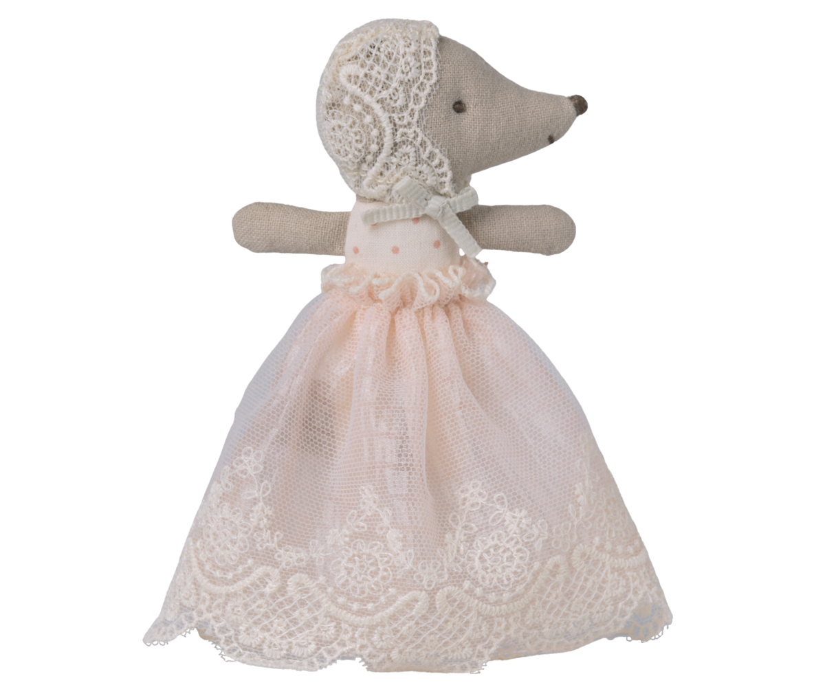 Maileg Baby Mouse in Gown - Powder at Bibelot Leek