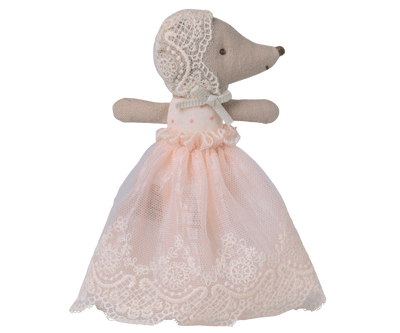 Maileg Baby Mouse in Gown - Powder at Bibelot Leek