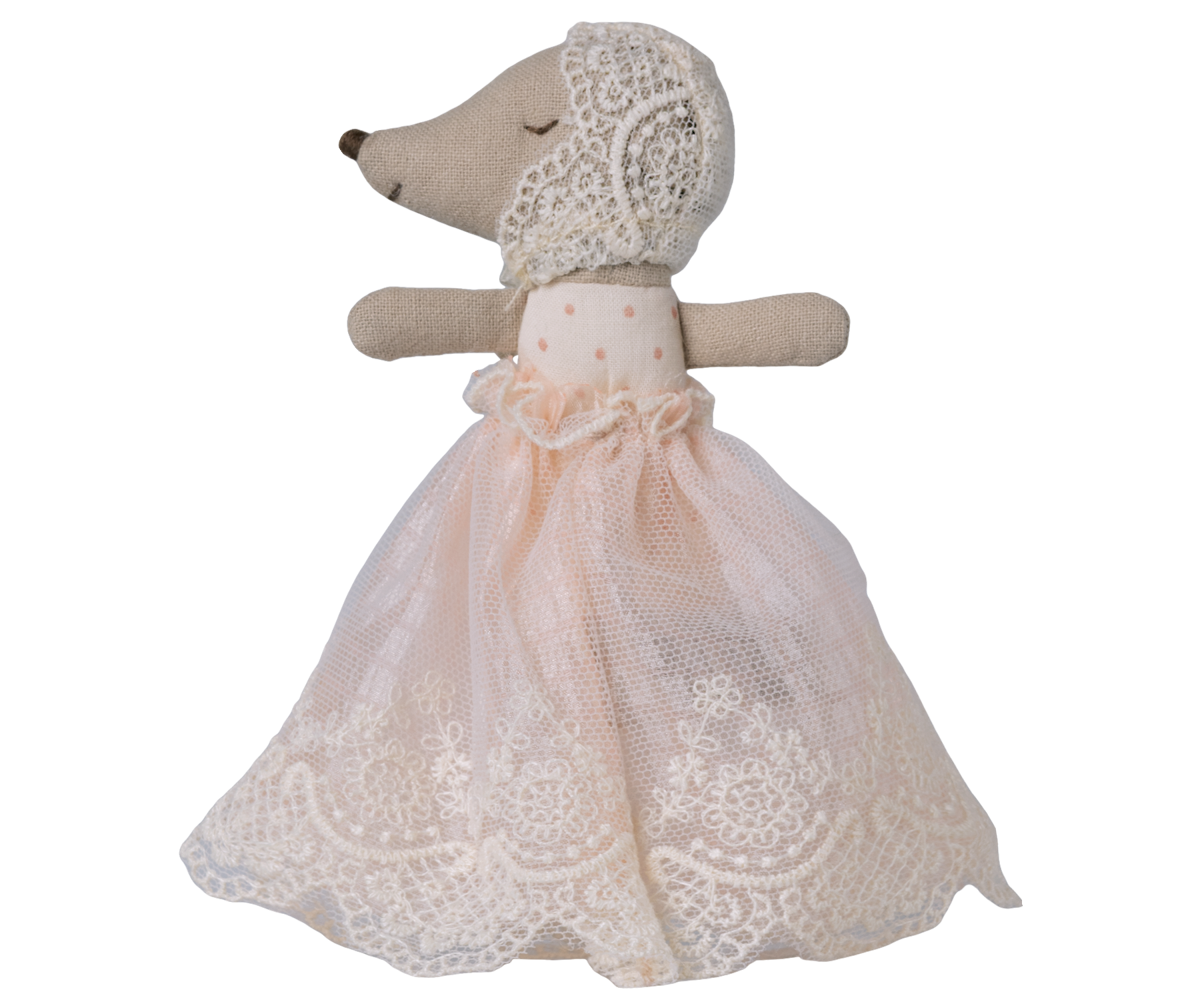 Maileg Baby Mouse in Gown - Powder at Bibelot Leek
