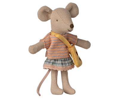 Maileg Little Sister Mouse with Bag at Bibelot Leek UK Stockist