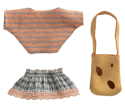 Maileg Clothes and Bag, Little Sister Mouse at Bibelot Leek UK Stockist