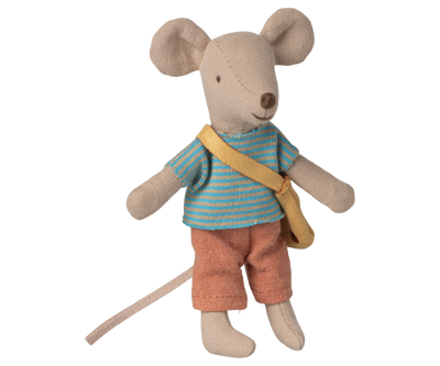 Maileg Little Broather Mouse with Bag at Bibelot Leek UK Stockist