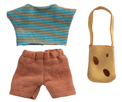 Maileg Clothes and Bag, Little Brother Mouse at Bibelot Leek UK Stockist
