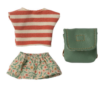 Maileg Clothes and Bag, Big Sister Mouse - Green at Bibelot Leek