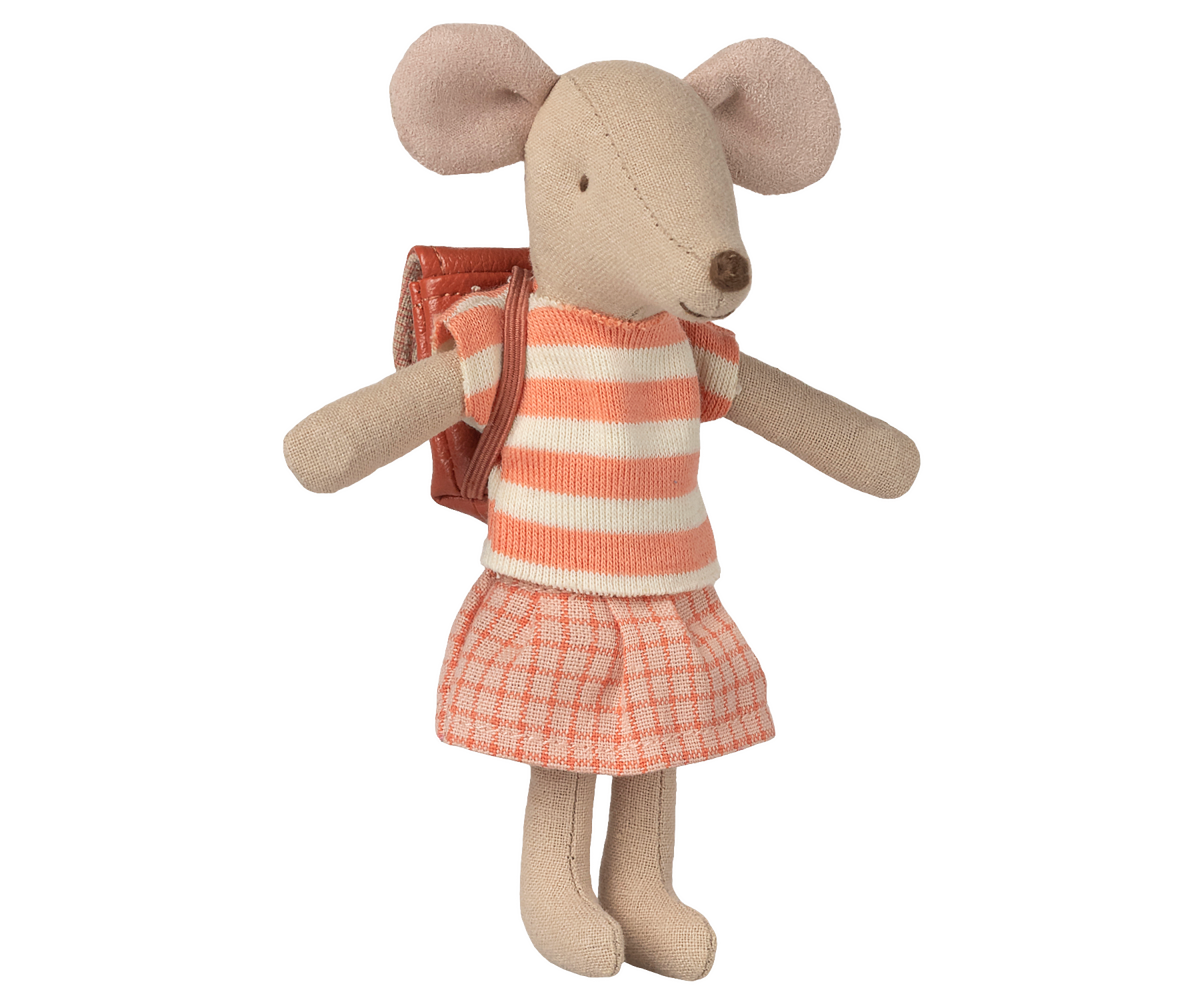 Maileg Tricycle Mouse, Big Sister - Coral at Bibelot Leek