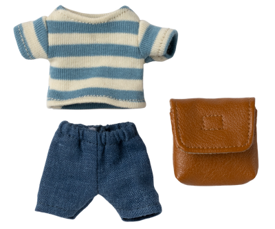 Maileg Clothes and Bag, Big Brother Mouse - Brown at Bibelot Leek
