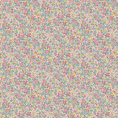 Makower Petite Fleur Rose Pink 181/P Cotton Fabric at Bibelot, Leek