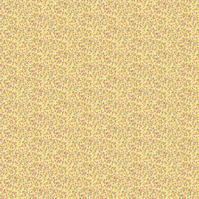 Makower Petite Fleur Petals Yellow 183/Y Cotton Fabric at Bibelot, Leek