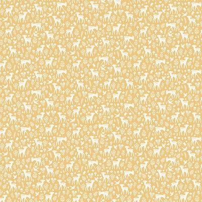 Makower Little Ones Deer Yellow 193/Y Cotton Fabric at Bibelot, Leek
