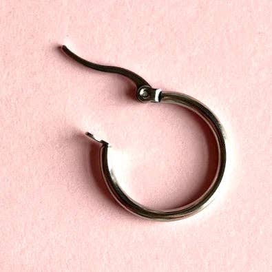 Green and Pink Leopard Print Small Heart Hoop Earrings