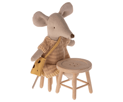 Maileg Table and Stool Set, Mouse image 1