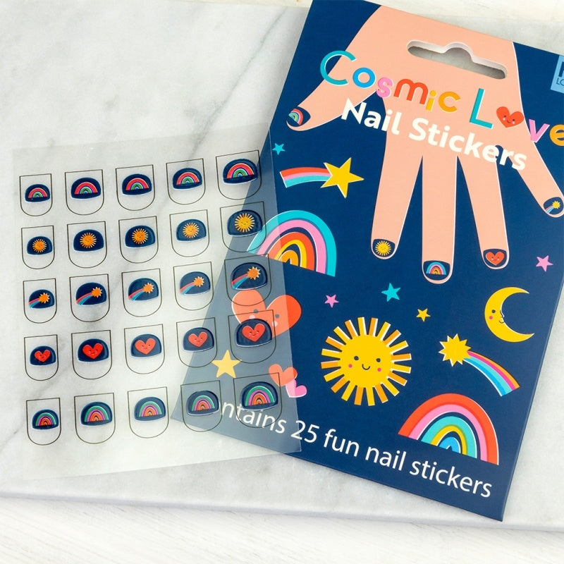Rex London Children's Nail Stickers - Cosmic Love at Bibelot Leek UK Stockist
