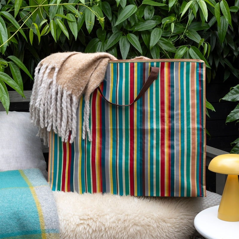 Retro 70's Stripes Jumbo Storage Bag  at Bibelot Leek UK Stockist