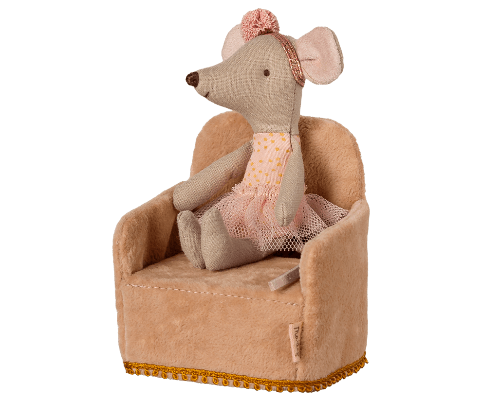 Maileg Mouse Folding Chair - Powder image 1