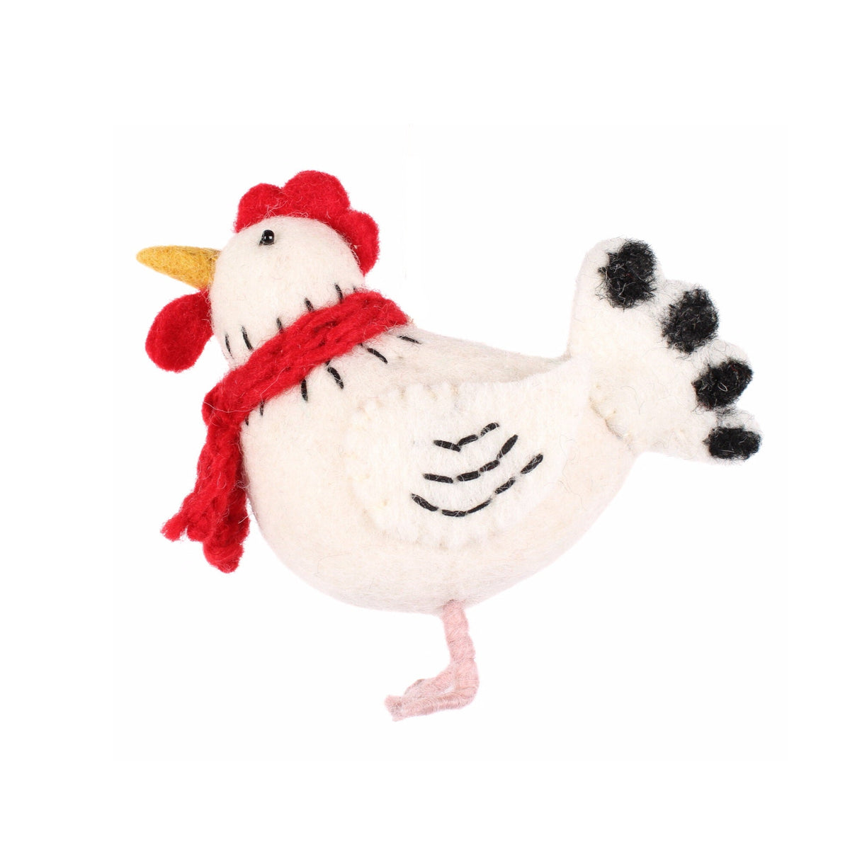 Amica Christmas Chicken with Scarf Felt Decoration at Bibelot Leek UK Stockist