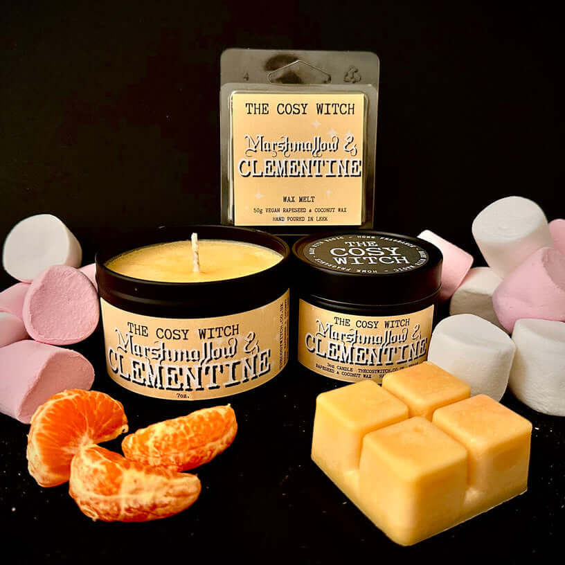 The Cosy Witch Marshmallow and Clementine Candle / Wax Melt image 0