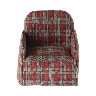 Maileg Mouse Chair - Red Checked image 1