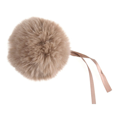 Faux Fur Natural Pom Pom: Large image 0