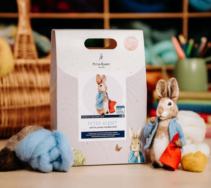 Beatrix Potter - Peter Rabbit and his Pocket Handkerchief Needle Felting Craft Kit image 0