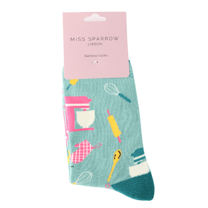 Miss Sparrow Home Baker Socks: Duck Egg image 0