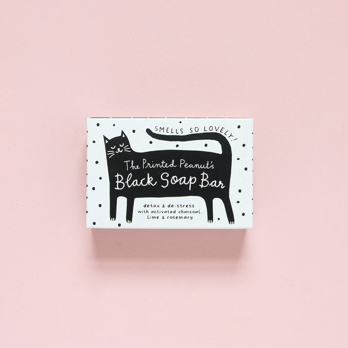 Black Cat Charcoal Natural Handmade Soap Bar at Bibelot Leek