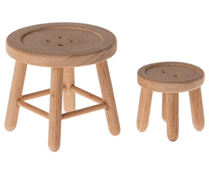 Maileg Table and Stool Set, Mouse image 0