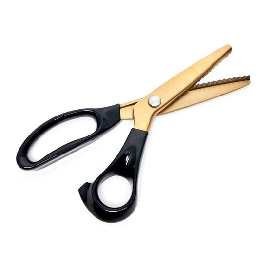 Hemline Gold Pinking Shears 23.5cm Brushed Gold at Bibelot Leek