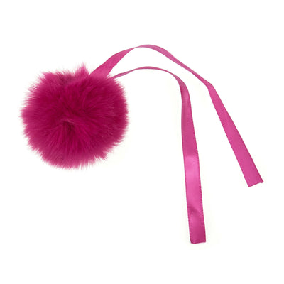 Faux Fur Cerise Pom Pom: Medium image 0