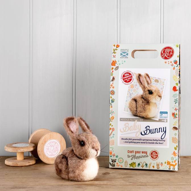 Baby Bunny Needle Felting Kit image 1