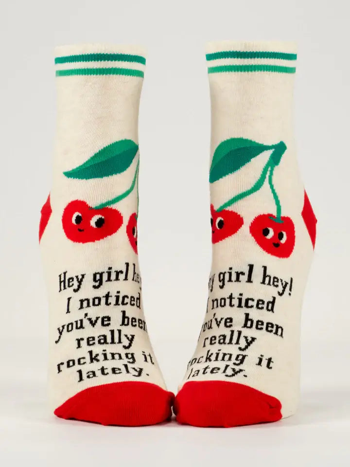 Blue Q 'Hey Girl, Rocking It Lately' Women's Ankle Socks image 0