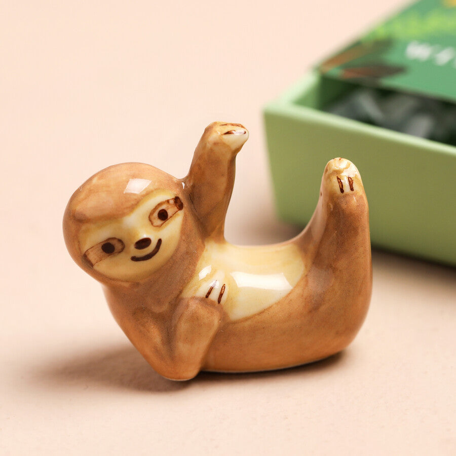Lisa Angel Tiny Matchbox Ceramic Sloth Token at Bibelot Leek