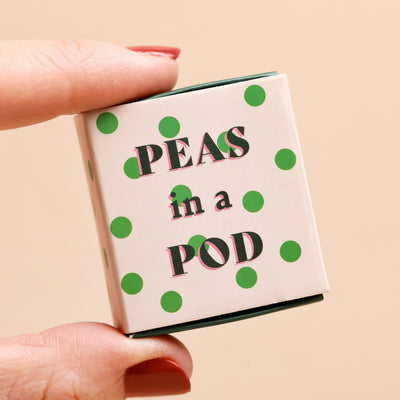 Lisa Angel Tiny Matchbox Ceramic Peas in a Pod Token at Bibelot Leek UK Stockist