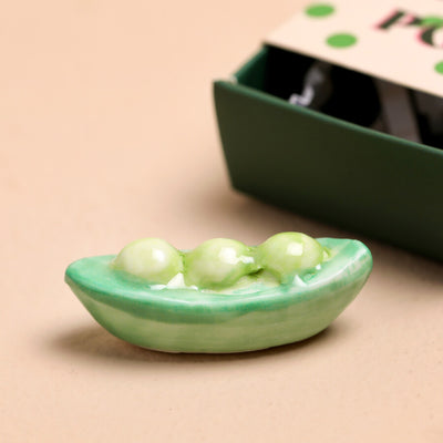 Lisa Angel Tiny Matchbox Ceramic Peas in a Pod Token at Bibelot Leek UK Stockist