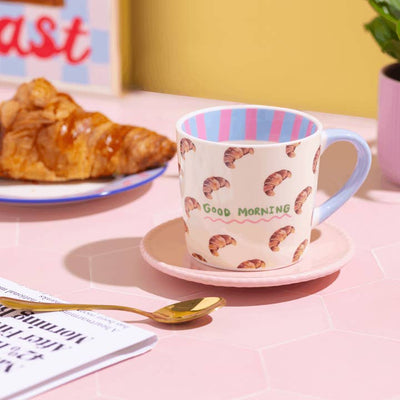 Eleanor Bowmer - Good Morning Croissant Mug Bibelot Leek, UK Stockist