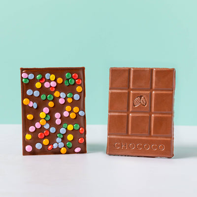 Chococo Full of Beans 47% Milk Chocolate Bar with mini chocolate beans Bibelot Leek