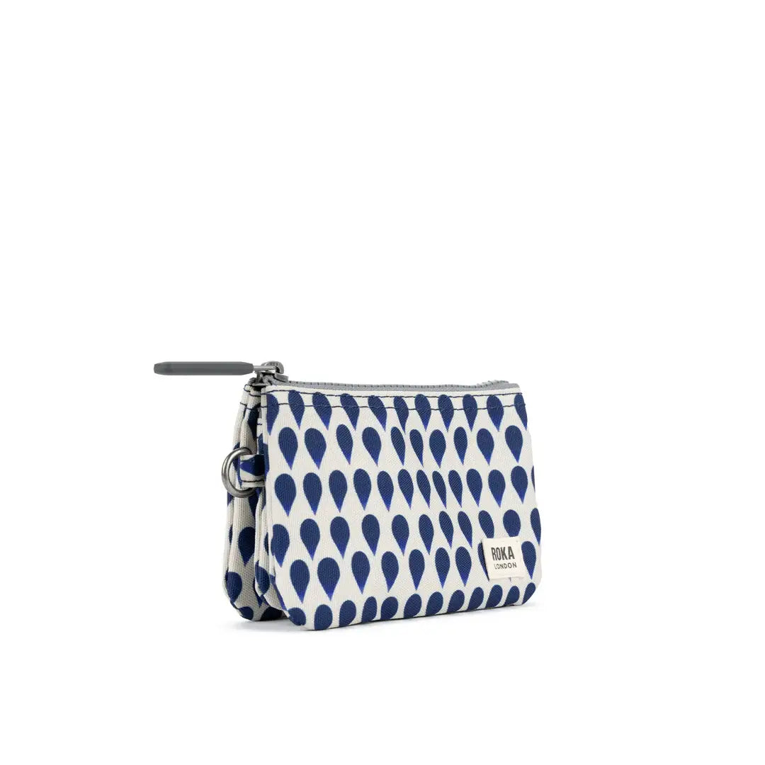Roka Small Carnaby Recycled Canvas Wallet: Denim Rain image 1
