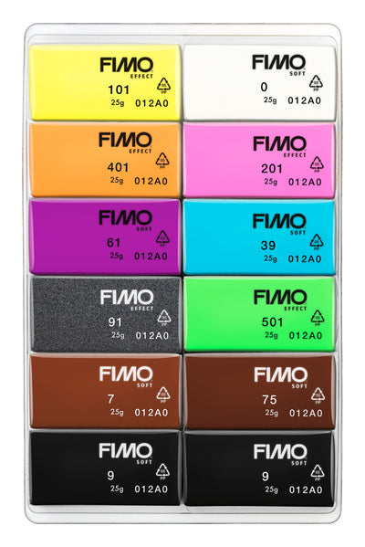 Fimo Neon Effects Mixed Pack of 12 at Bibelot Leek