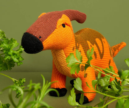 Best Years Knitted Dinosaur Parasaurolophus Toy image 1
