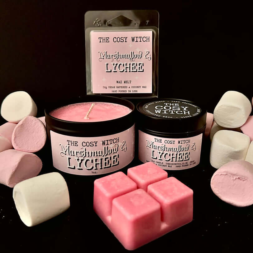 The Cosy Witch Marshmallow and Lychee Candle / Wax Melt image 0